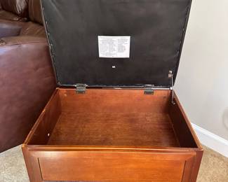 S54 - $40 each - 2 Available. Matching Ottomans with HiddenStorage. Some normal wear found along the base / wood.