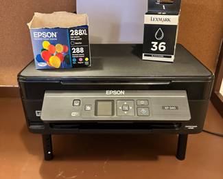 S118 - $50 - Epson XP-430 Printer Wireless Color Photo Printer with Scanner and Copier. Alexa Compatible. Comes with extra ink cartridges.