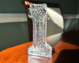 S43 - $20 - Waterford Crystal #1 5"tall
