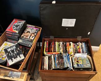 $1 each for DVDs.