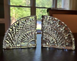 S50 - $50 - Waterford Lismore 5"tall Book Ends.