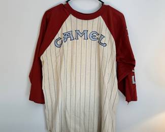 S111 - $100 - Vintage Camel Baseball T-Shirt. Size XL. Good Condition.