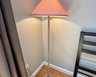 S68 - $30 - Floor Lamp. 58"Tall. Pink shade. Good condition.