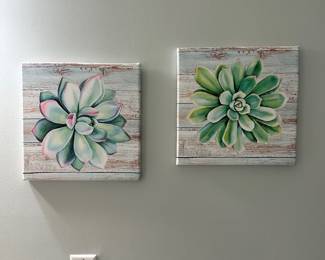 S69 - $20 - 2 pieces. 12" Succulent Wall Art