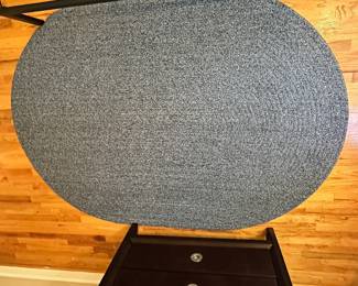 S72 - $30 - Blue and White Rug. No blemishes. 86 x 60