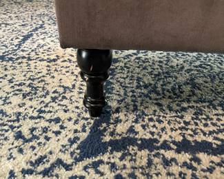 S6 - $25 - Gray ottoman. some scuffs on legs. See additional photos. Measures 29"d x 19"w x 14"t