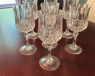 S37 - $35 - Set of 7 Longchamp Cristal D'arques 6.6"Tall
