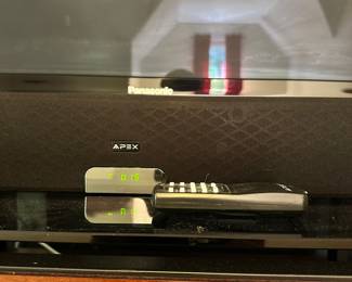 S58 - $30 - Apex Sound Bar. Model ASB-900. Tested. Working. Comes with remote.