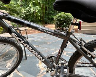 S148 - $175 - Schwinn Ranger 2.4S Mountain Bike. In good condition. Rides well. Cushioned seat good condition. The tires need some air. Pegs for a friend to hop on. The chain runs smooth despite surface rust.