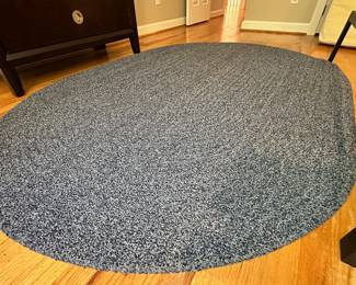 S72 - $30 - Blue and White Rug. No blemishes. 86 x 60
