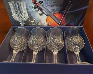 S37 - $35 - Set of 7 Longchamp Cristal D'arques 6.6"Tall