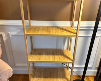 S86 - $25 - Bamboo Shelving Unit. Like-new condition. 21"W x 10"D x 46"T