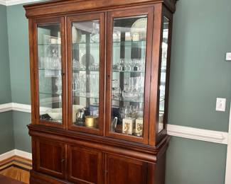 S42 - $300 - Broyhill China Cabinet. 61"W x 18"D x 85"T