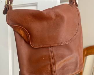 S77 - $50 - Coach Leather Crossbody. Mostly great condition aside from some spotting on the back as seen in photos.