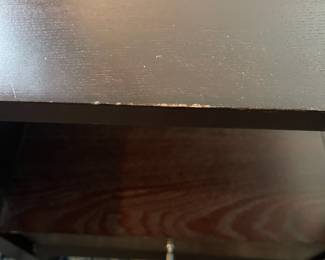 S4 - $40 - Side Table w/ Drawer and Shelf. Good condition. Some scuffs along edge. Please see all photos. Measures 19.5" x 19.75" x 23"T