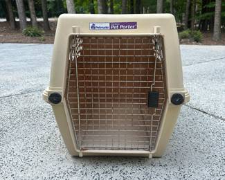S158 - $40 - Large Dog Crate in Good Condition. 27"T x 24"D x 35"W.