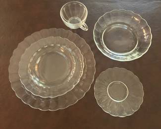 S46 - $40 - 8 Salad Bowls, 8 Saucers, 16 Dinner Plates, 6 Teacups.