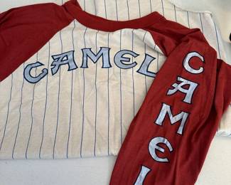 S111 - $100 - Vintage Camel Baseball T-Shirt. Size XL. Good Condition.