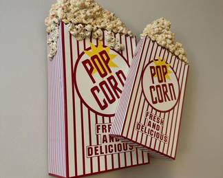 S55 - $25 - Popcorn 3D Galvanized Steel Sign