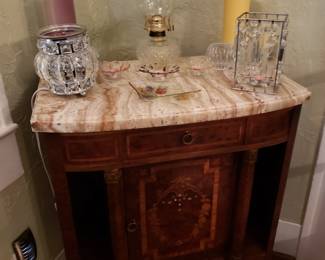 MARBLE TOP CABINET