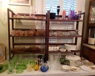 DEPRESSION GLASS, CHINA AND CRYSTAL