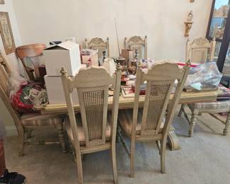 Retro Dining Table and 8 Chairs