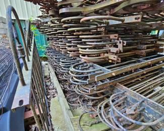 Large stack of Victorian iron fence.