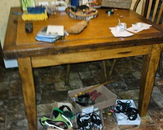 Butcher block style table
