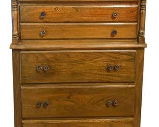 Wood 5 Drawer Dresser