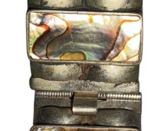 Vintage Abalone Silver Toned Bracelet