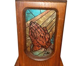 WoodStained Glass Candle Holder