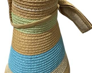 Roll Up Striped Sun Visor Hat