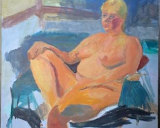 Eva Kolosvary nude. Very large oil on canvas.