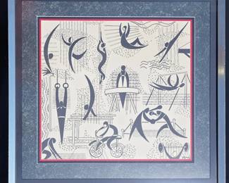 Varaz Samuelian ink drawing 1940s.