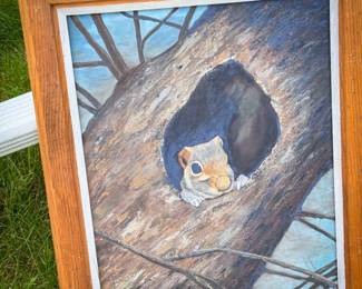 Adorable Squirrel Painting
