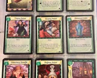 (9) Harry Potter Cards — ft. Sleeping Potion WOTC 2002
