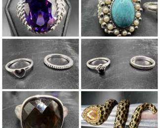 (8) Costume Jewelry Rings ft. NRT & NVC
