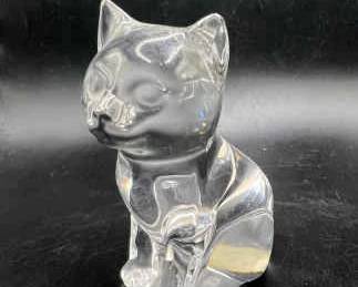 Princess House 24% Lead Crystal Cat Figurine
