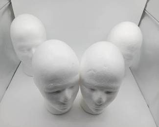 (4) Styrofoam Mannequin Heads
