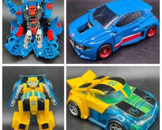 (2) Transformers: Rescue Bots Bumblebee & Transformers Generations Skids
