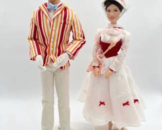 1993 Mattel Mary Poppins & Bert Dolls
