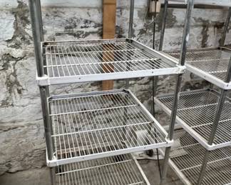 62” Four Tier Rolling Metal Storage Shelf
