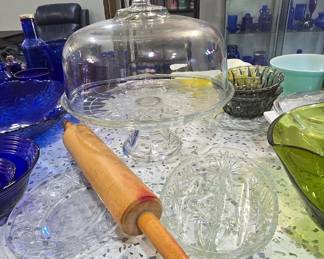 Cake Plate with Dome - Rolling Pen