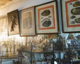 Vintage prints and lighting