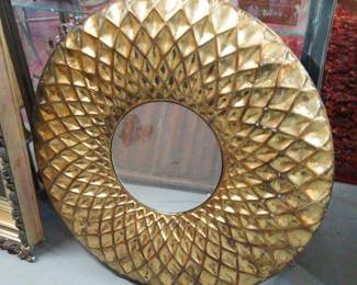 Vintage Sunburst Gilded and wood carved Mirror