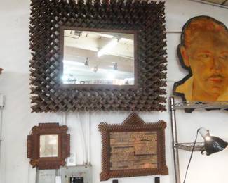 Tramp art mirrors