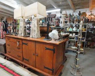 Monterey Sideboard, art lamps, Spanish dome chest