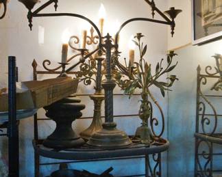 Spanish and Brass candleabras