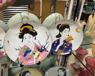 Porcelain Geisha Plates
