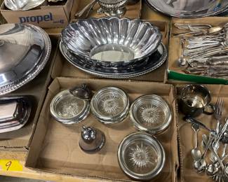 Silver Plated & Glass Coasters